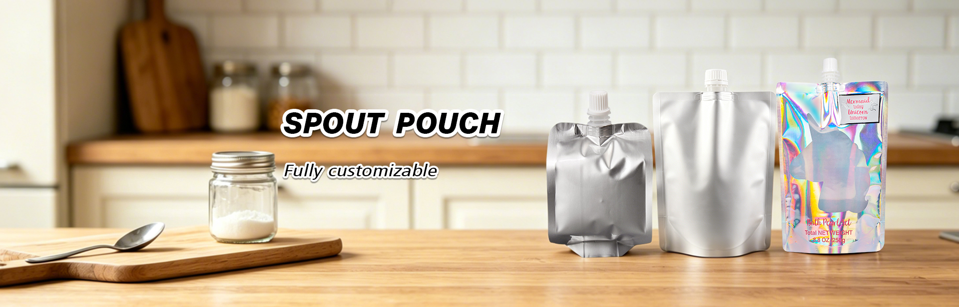 1L Stand Up Aluminum Foil Spout Bag  PETALNYPE Blank Pouch (7)