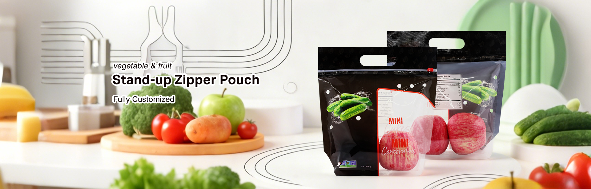 Anti-Fog Slider Zipper Laminated Fruit Bag Supplier