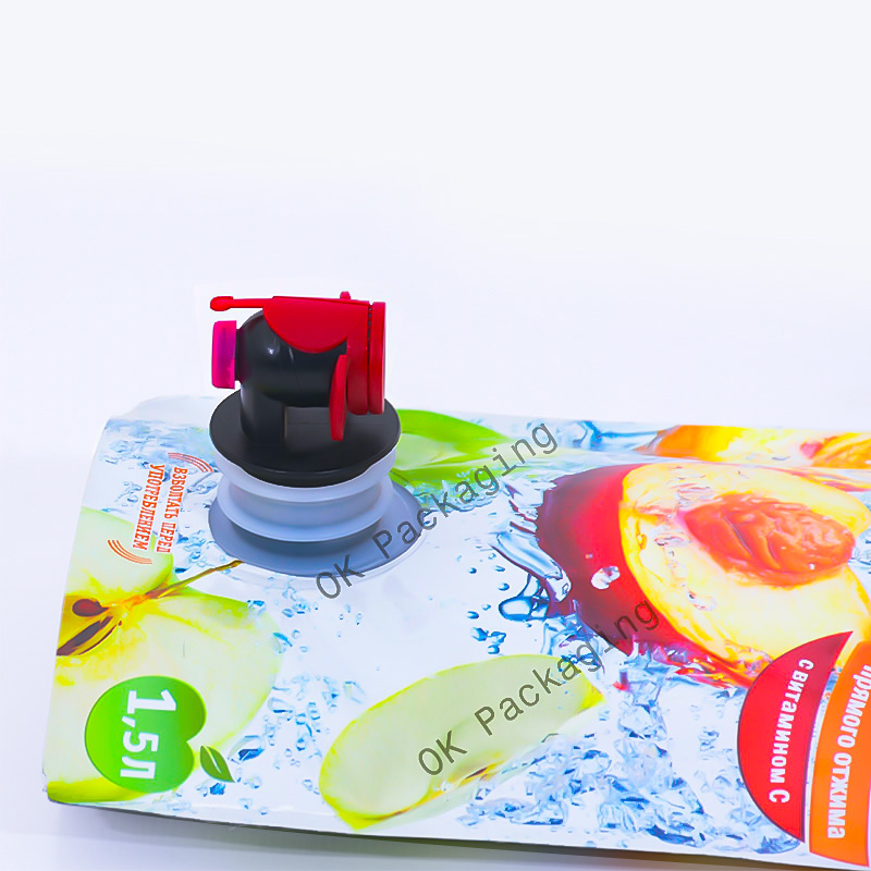 Custom 1-5L High Barrier laminated Wine Pouch With Valve (6)