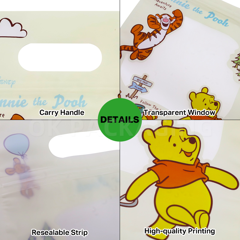 Custom 3 Side Seal Zipper Bags with Handle (10)