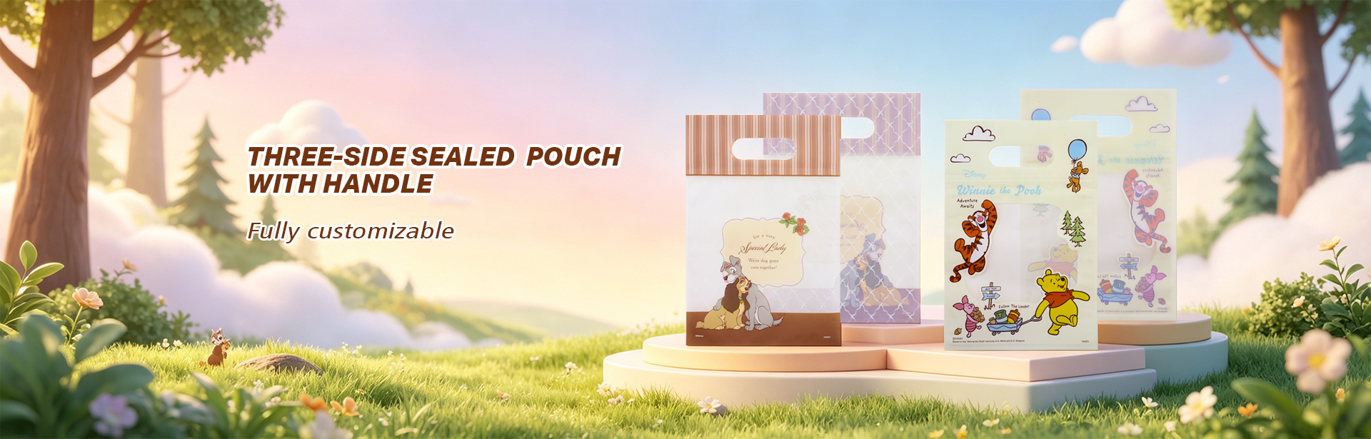 Custom 3 Side Seal Zipper Bags with Handle (13)