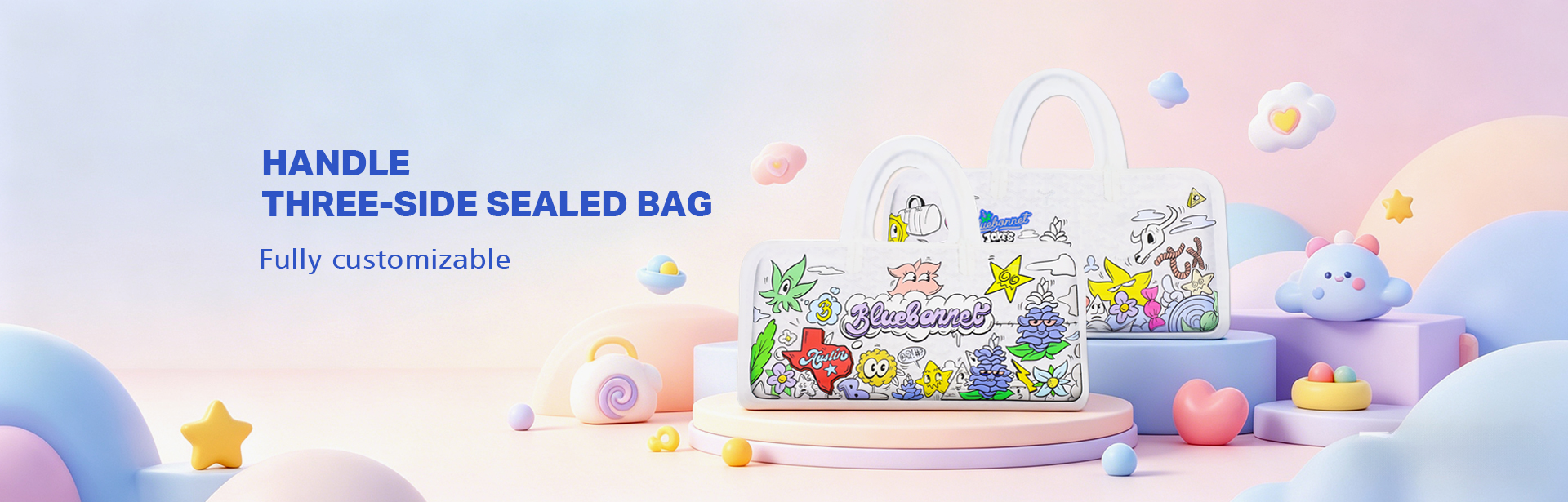 Custom Die Cut 3 Side Seal Zipper Bags (5)