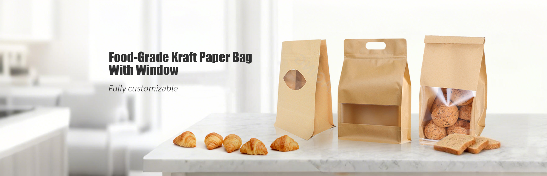 Custom Food-Grade Kraft Paper Bag With Window (3)