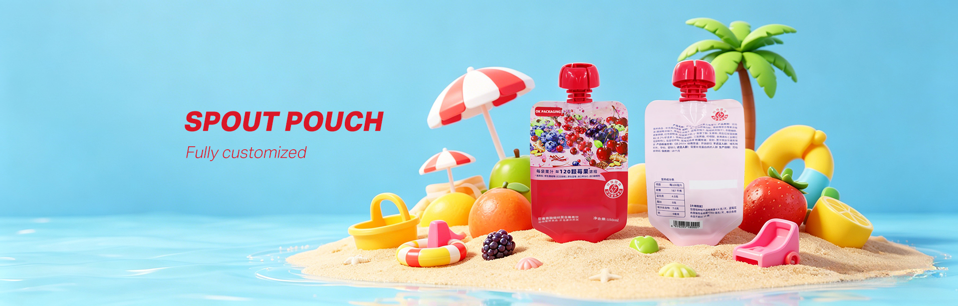 Custom Small Capacity Beverage and Jelly Packaging Bag Spout Pouch Bags (6)