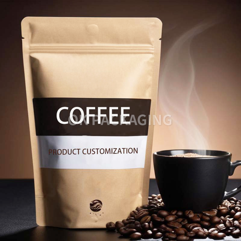 Custom Stand Up Pouch Coffee Bags  Manufacturer with Valve 、Zipper (2)