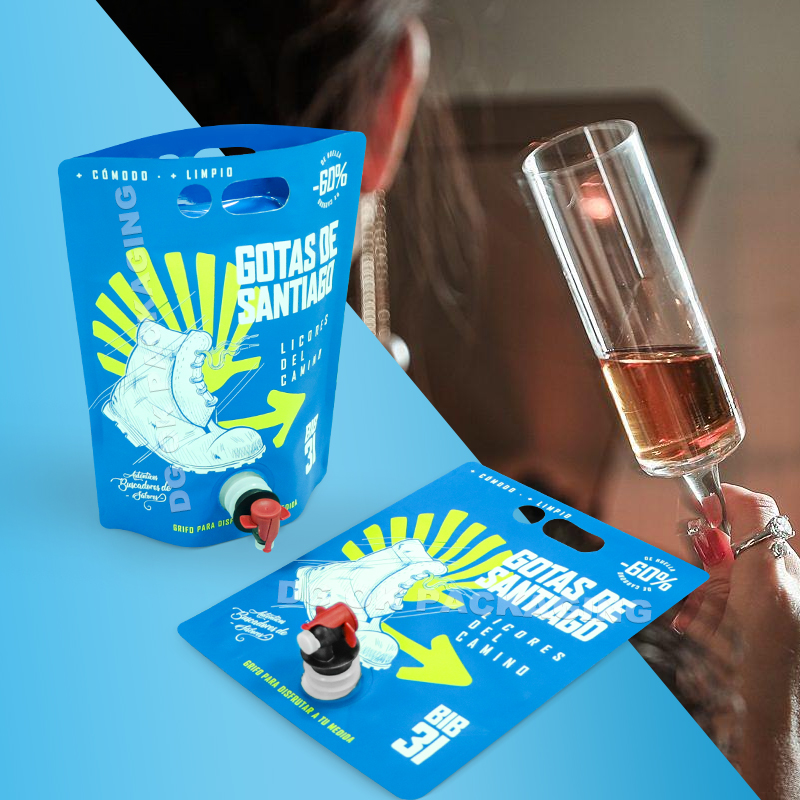Laminated Aluminum Wine Bag with Valve for Liquid Packaging (9)