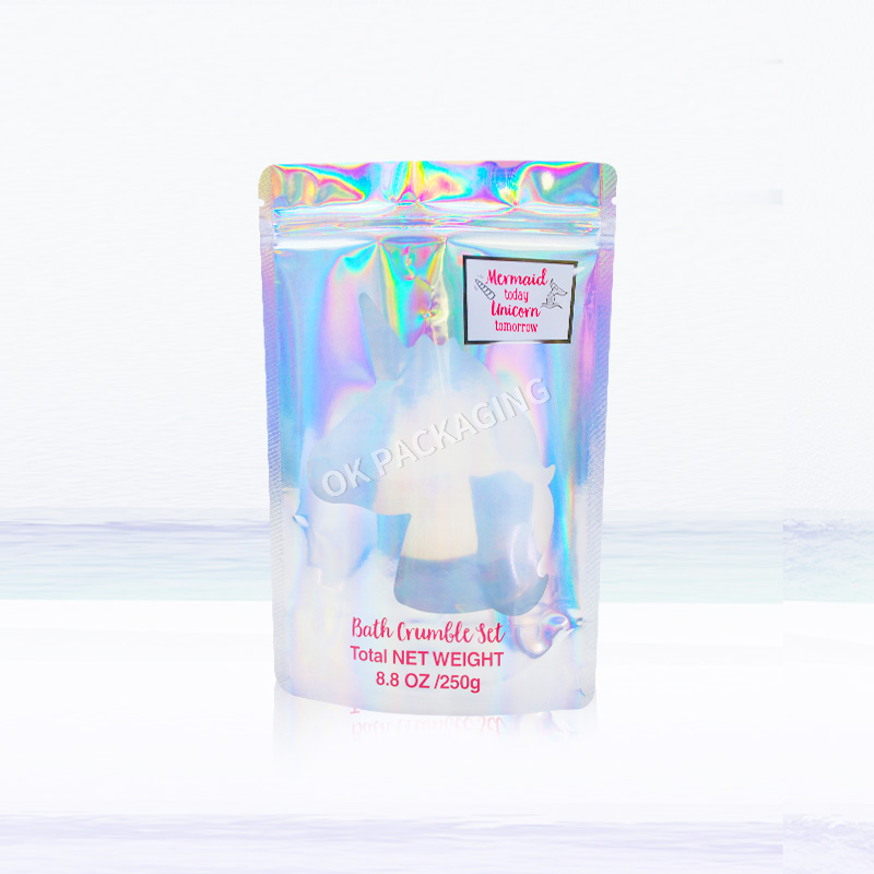 Plastic Laser stand Up Pouch With Zipper (4)