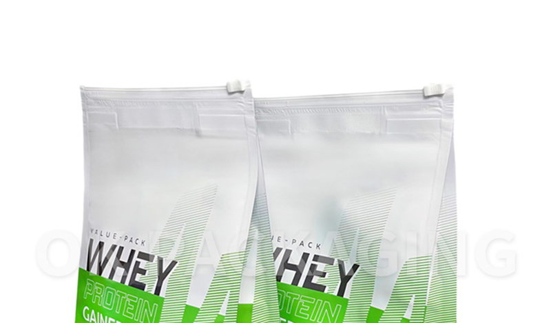 Premium 8-Side Seal Protein Powder Pouch with Slider Zipper  Customizable & Resealable  OK Packaging