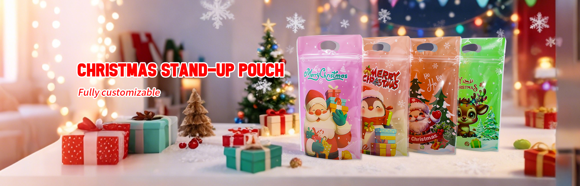 Resealable Flexible Packaging Stand Up Pouch with Handle