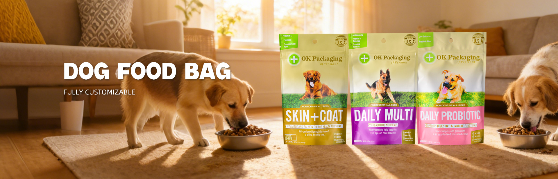 Stand Up Dog Food Bags with Zipper (1)