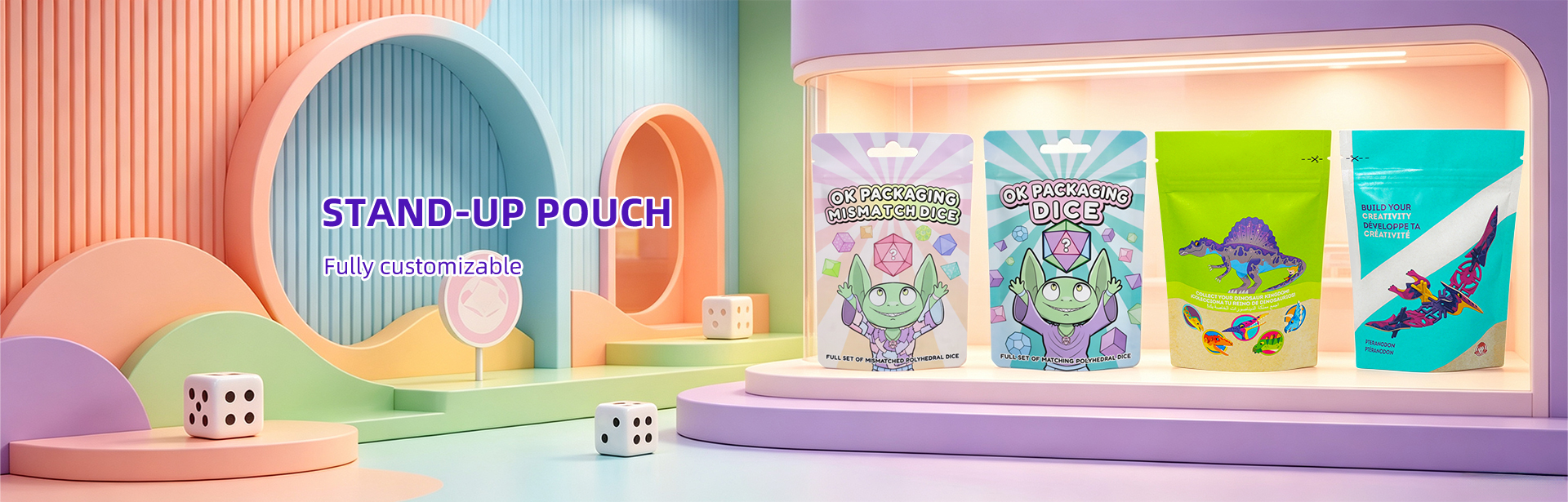 custom stand up pouch wholesale  Toy Story Cartoon Die Cut Pouches (5)